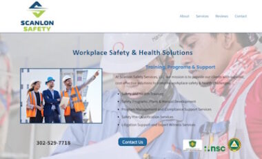 Scanlon Safety Services website